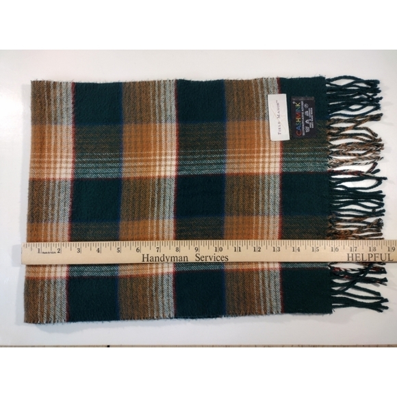 Field Manor Cashmink plaid fringed scarf - Picture 8 of 11